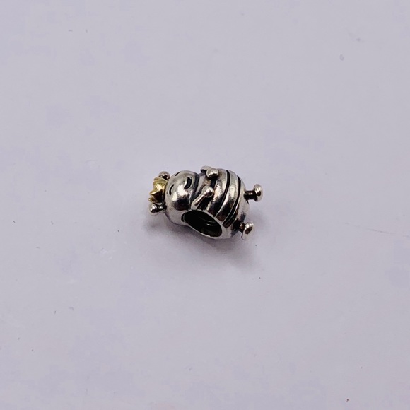 EUC Pandora 790227 Sterling Silver & 14k Yellow Gold Queen Bee Charm - Picture 5 of 9